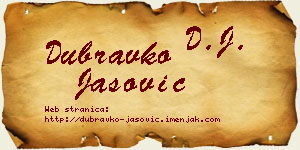 Dubravko Jašović vizit kartica